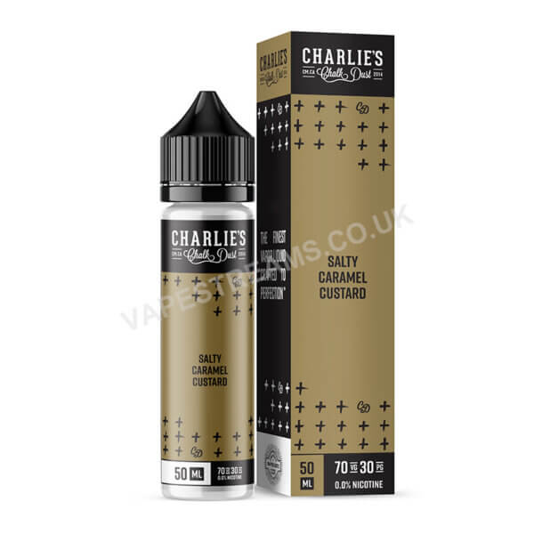 Salty Caramel Custard (ccd3) Charlies Chalk Dust 50ml Eliquid Shortfill Bottle With Box