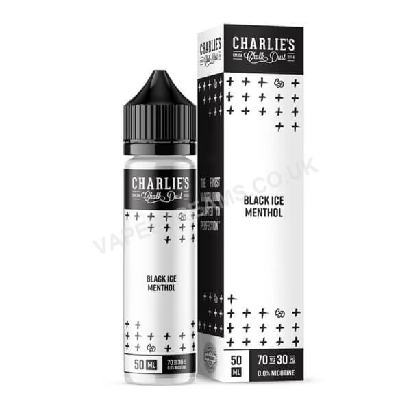 Black Ice Menthol Charlies Chalk Dust 50ml Eliquid Shortfill Bottle With Box