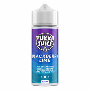 pukka juice blackberry lime 100ml e-liquid shortfill bottle