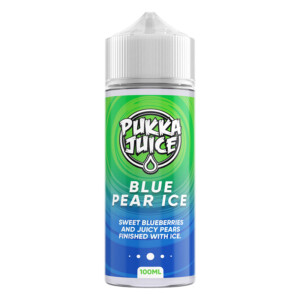 pukka juice blue pear ice 100ml e-liquid shortfill bottle