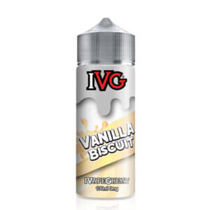 ivg vanilla biscuit 100ml eliquid shortfill bottle