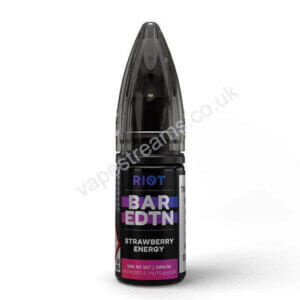Riot Bar Edtn Strawberry Energy Nic Salt E Liquid 10ml Bottle Vs