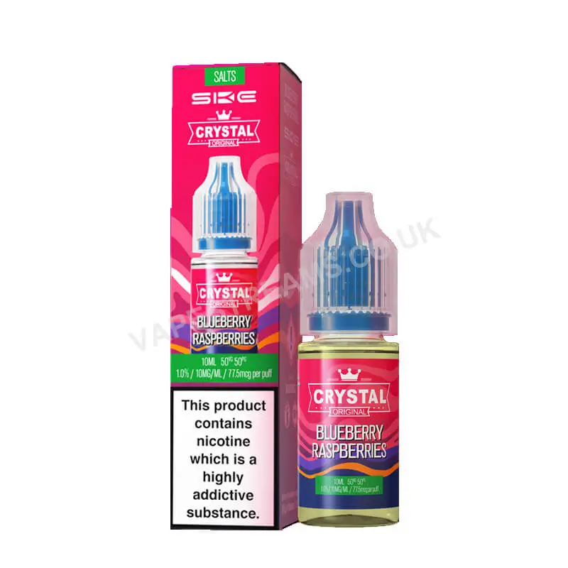 Ske Crystal Blueberry Raspberries 10ml Nic Salt E Liquid Bottle With Box
