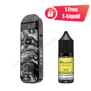 Smok Nord 5 Fluid Black Grey Vape Kit Plus Nic Salt Vs