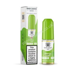 Bar Juice 5000 Fresh Mint Nic Salt E Liquid 10ml Bottle With Box