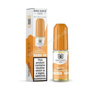 Bar Juice 5000 White Peach Razz Nic Salt E Liquid 10ml Bottle With Box