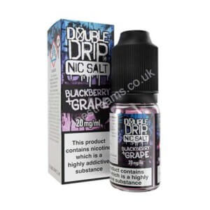 Double Drip Blackberry Grape Nic Salt E Liquid 10ml Bottle