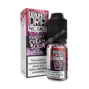 Double Drip Cherry Cream Soda Nic Salt E Liquid 10ml bottle