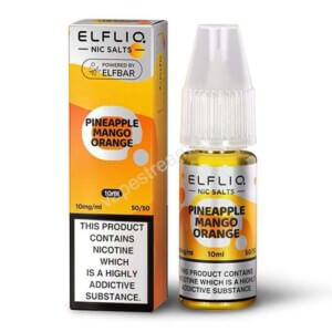 Elfbar Elfliq Pineapple Mango Orange Nic Salt E Liquid 10ml Bottle With Box