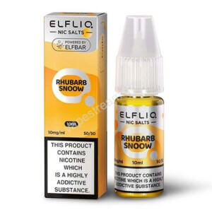 Elfbar Elfliq Rhubarb Snoow Nic Salt E Liquid 10ml Bottle With Box