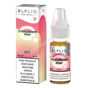 Elfbar Elfliq Strawberry Kiwi Nic Salt E Liquid 10ml Bottle With Box