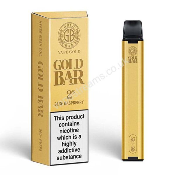 Gold Bar Blue Raspberry Disposable Vape Pod