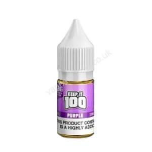 Keep it 100 Purple Nic Salt E Liquid 10ml Bottle