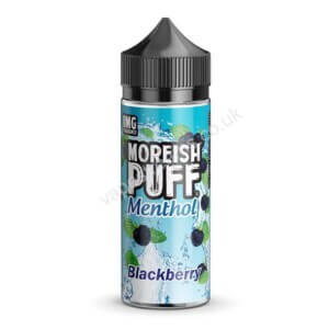 Moreish Puff Menthol Blackberry 100ml Eliquid Shortfill Bottle