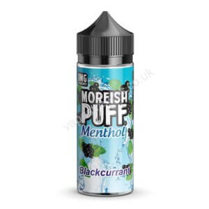 Moreish Puff Menthol Blackcurrant 100ml Eliquid Shortfill Bottle