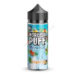 Moreish Puff Menthol Tropical 100ml Eliquid Shortfill Bottle