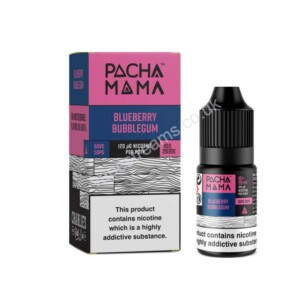 Pacha Mama Blueberry Bubblegum Nic Salt E Liquid 10ml Bottle with Box