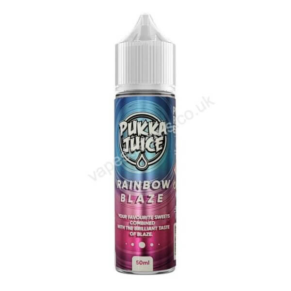 Pukka juice rainbow blaze 50ml eliquid shortfill bottle