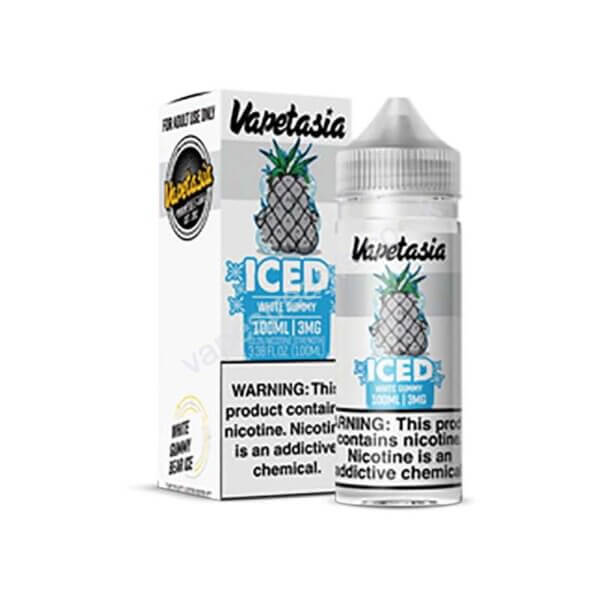 Vapetasia Iced White Gummy E Liquid Shortfill 100ml Bottle With Box