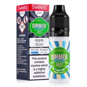 Apple Sours 10ml Nicotine Salt Eliquid By Dinner Lady Salts