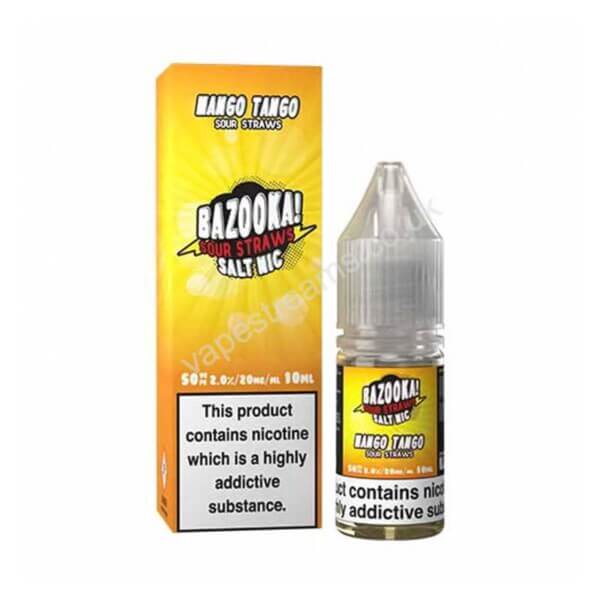 bazooka mango tango sour straws nic salt eliquid 10ml bottle with box