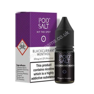 Blackcurrant Menthol 10ml Nicotine Salt Eliquids By Pod Salt Core Collection