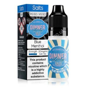 Blue Menthol 10ml Nicotine Salt Eliquid By Dinner Lady Salts