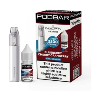 blueberry cherry cranberry podbar salts 10ml bottle x innokin endura s1 disposable vape kit