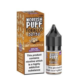 Butterscotch 10ml 50 50 Eliquid Bottle With Box By Moreish Puff Tobacco 5050