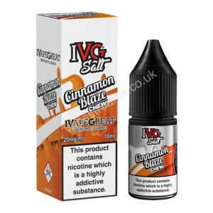 Cinnamon Blaze Chew Nicotine Salt Eliquid Bottle With Box By I Vg Salt