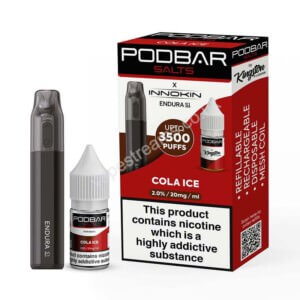 cola ice podbar salts 10ml bottle x innokin endura s1 disposable vape kit