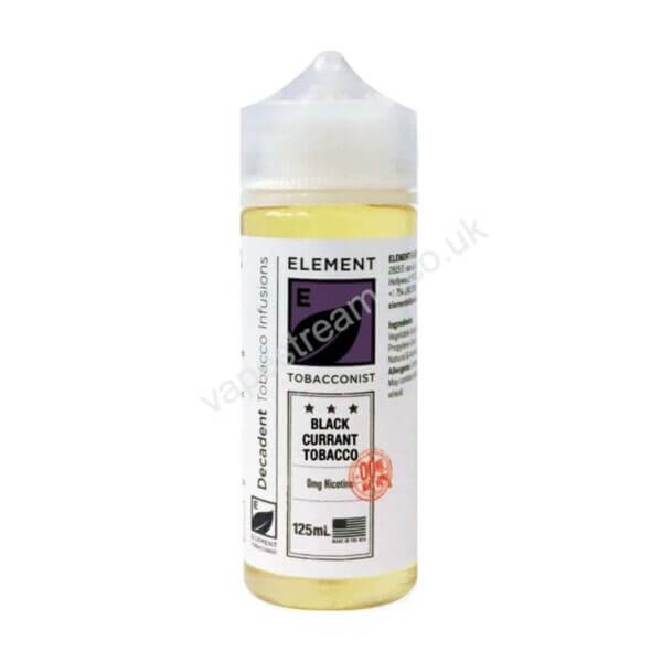 Element Tobacconist Blackcurrant Tobacco 100ml Eliquid Shortfill Bottle