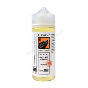 Element Tobacconist Hazelnut Tobacco 100ml Eliquid Shortfill Bottle