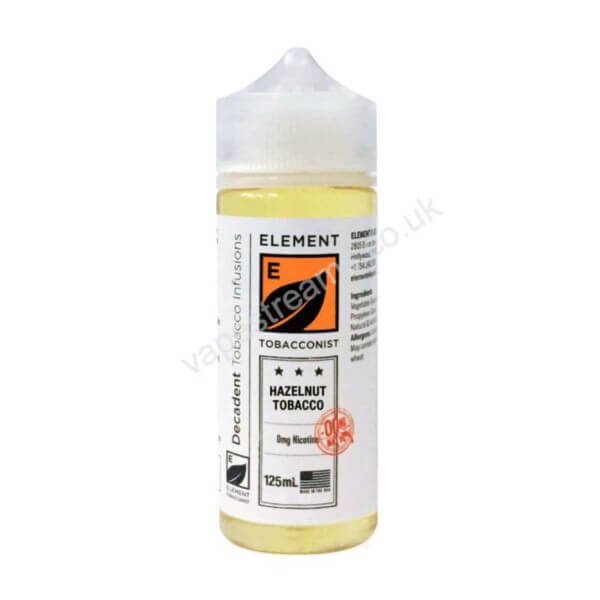 Element Tobacconist Hazelnut Tobacco 100ml Eliquid Shortfill Bottle