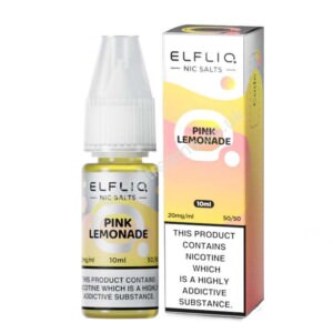 elfliq salts pink lemonade 10ml nic salts bottle with box by elf bar