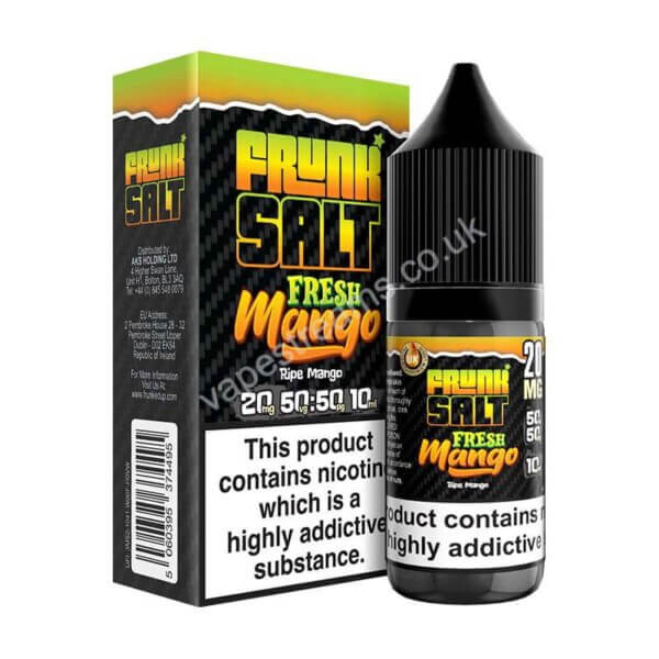frunk salt fresh mango 10ml nic salt eliquid bottle with box by frunk bar