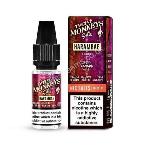 Harambae Nicotine Salt Eliquid By Twelve Monkeys Salts