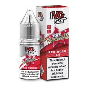 ivg bar favourites red rush ice 10ml nic salt e liquid bottle with box