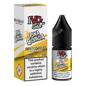 Ivg Juicy Range Pina Colada Nicotine Salt Eliquid 10ml Bottle With Box