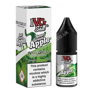 ivg sour green apple nic salt eliquid bottle with box