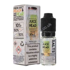 Juice Head Freeze Peach Pear Nicotine Salt Eliquid Bottle With Box