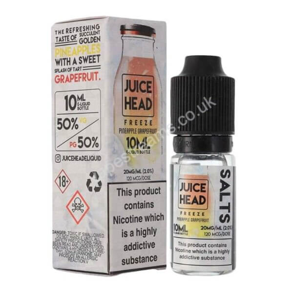 Juice Head Freeze Pineapple Grapefruit Nicotine Salt Eliquid Bottle With Box