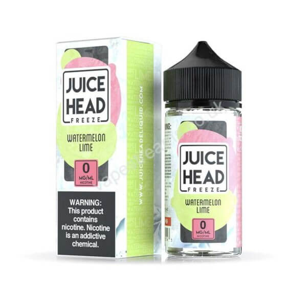 juice head freeze watermelon lime 100ml eliquid shortfill bottle with box