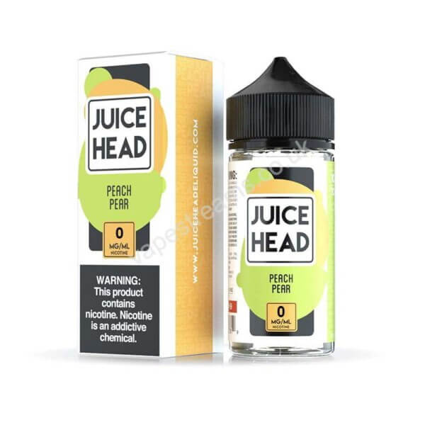 juice head peach pear 100ml eliquid shortfill bottle with box