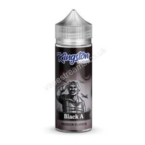 kingston black a 100ml eliquid shortfill bottle