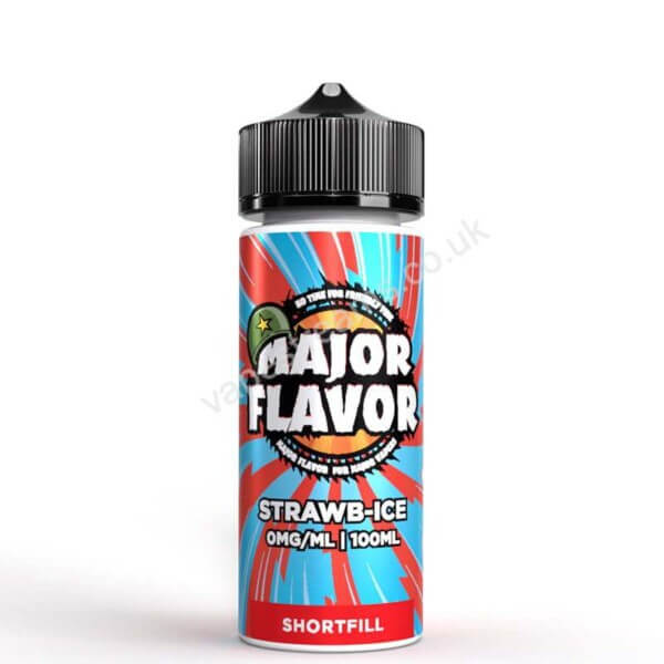 major flavour strawb ice 100ml eliquid shortfill bottle