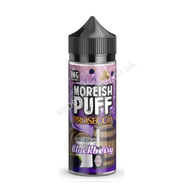 moreish puff prosecco blackberry 100ml eliquid shortfill bottle