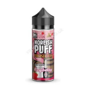 moreish puff prosecco raspberry 100ml eliquid shortfill bottle