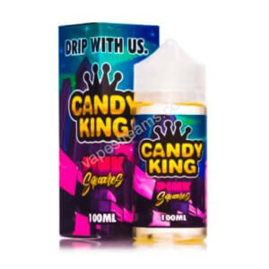 Pink Squares 100ml E Liquid Shortfill Bottle By Candy King 1