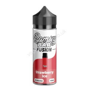 ramsey bar fusion strawberry Ice 100ml eliquid shortfill bottle